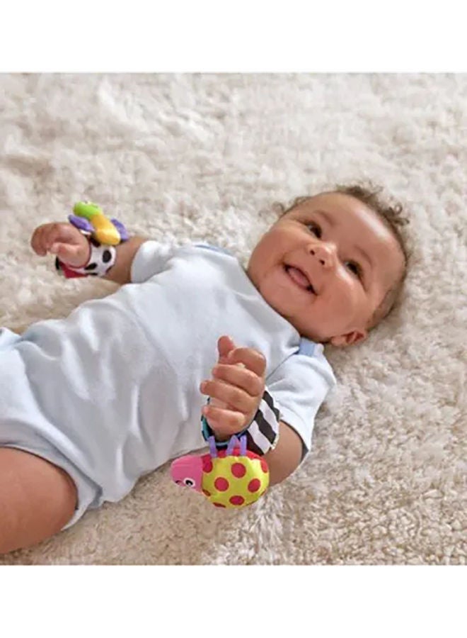 4-Piece Infant Socks And Wrist Rattles Toy Set