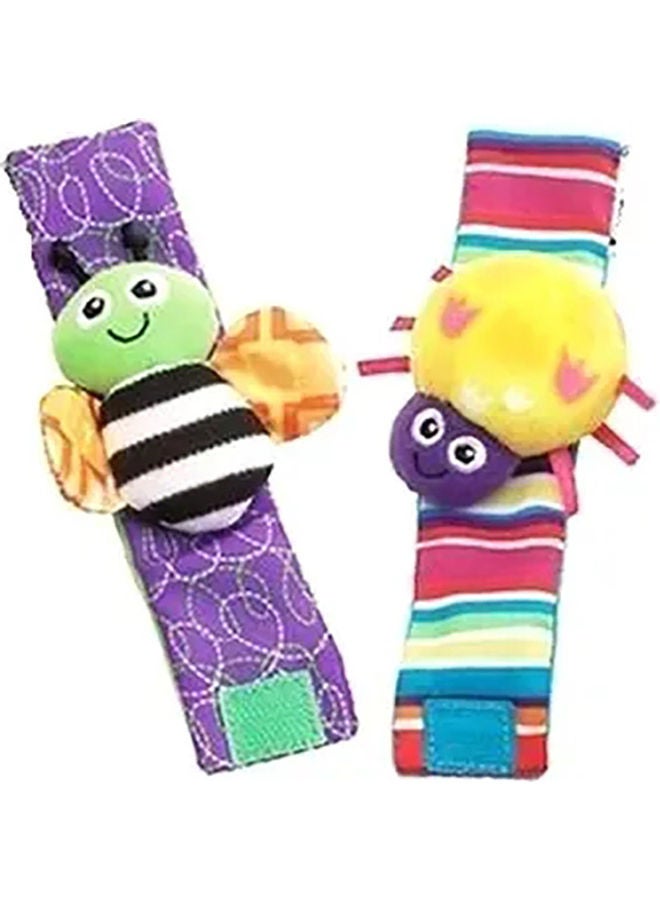 4-Piece Infant Socks And Wrist Rattles Toy Set