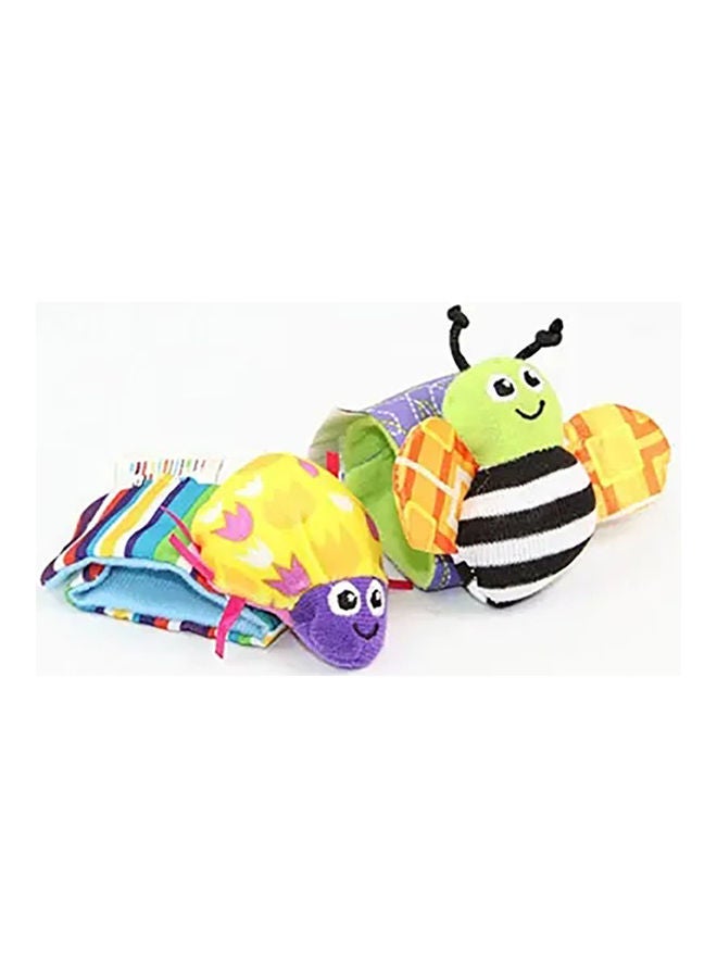 4-Piece Infant Socks And Wrist Rattles Toy Set