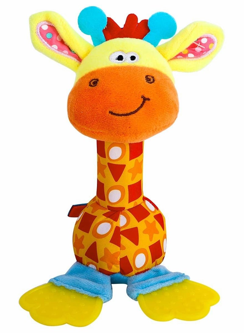 Baby Soft Rattles Shaker, Infant Developmental Hand Grip Baby Toys, Baby Sensory Learning Toys with Teether