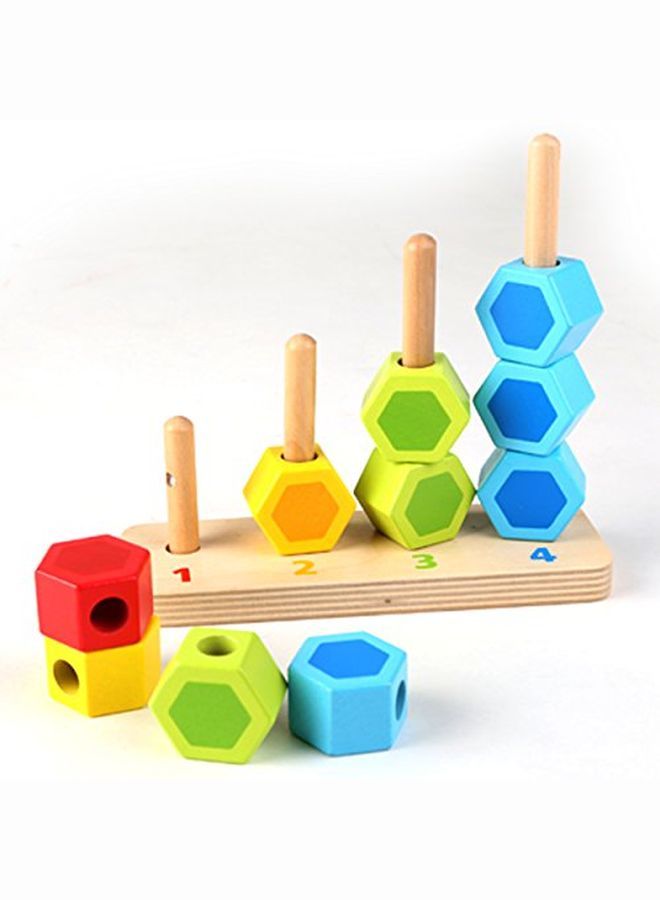 Counting Stacker Toddler Wooden Stacking Block Set