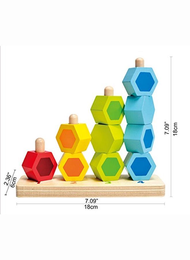 Counting Stacker Toddler Wooden Stacking Block Set