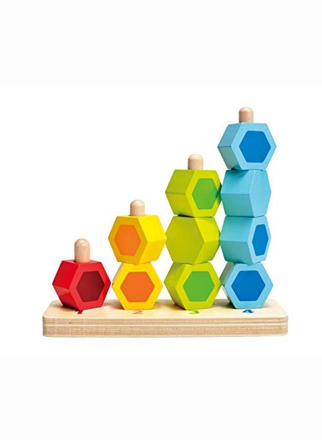 Counting Stacker Toddler Wooden Stacking Block Set