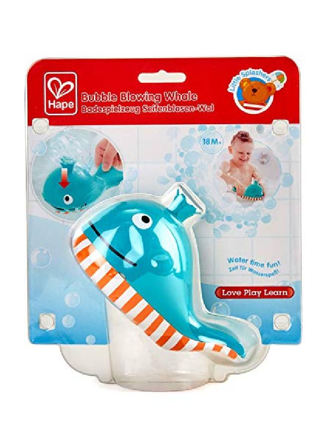 Bubble Blowing Whale ; Baby Squirt Toy For Bath Time Play Blue L 5.7 W 3.5 H 3.5 Inch