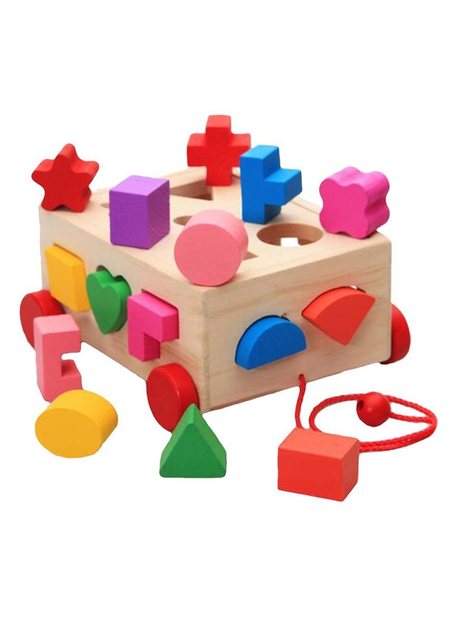 Exploration And Independent Wooden Shape Sorter Intelligence Box For Kids ‎18.3x17x8.3cm