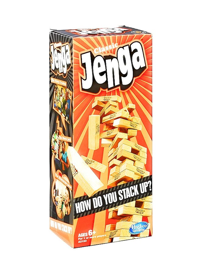 54-Piece Classic Jenga Stacking Block Set 9.84 x 3.94 x 5.91 inchesinch