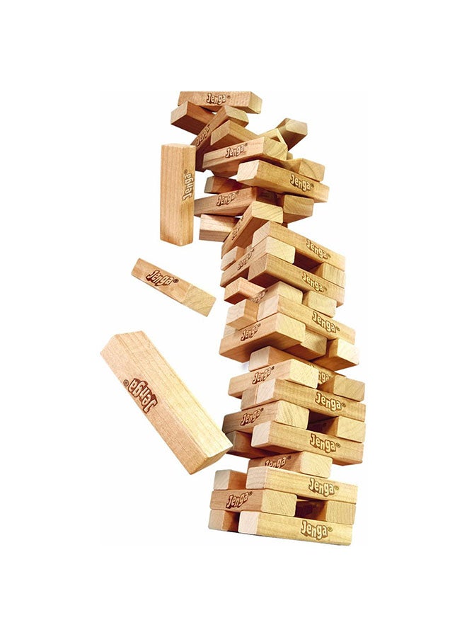 54-Piece Classic Jenga Stacking Block Set 9.84 x 3.94 x 5.91 inchesinch