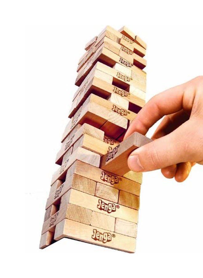 54-Piece Classic Jenga Stacking Block Set 9.84 x 3.94 x 5.91 inchesinch