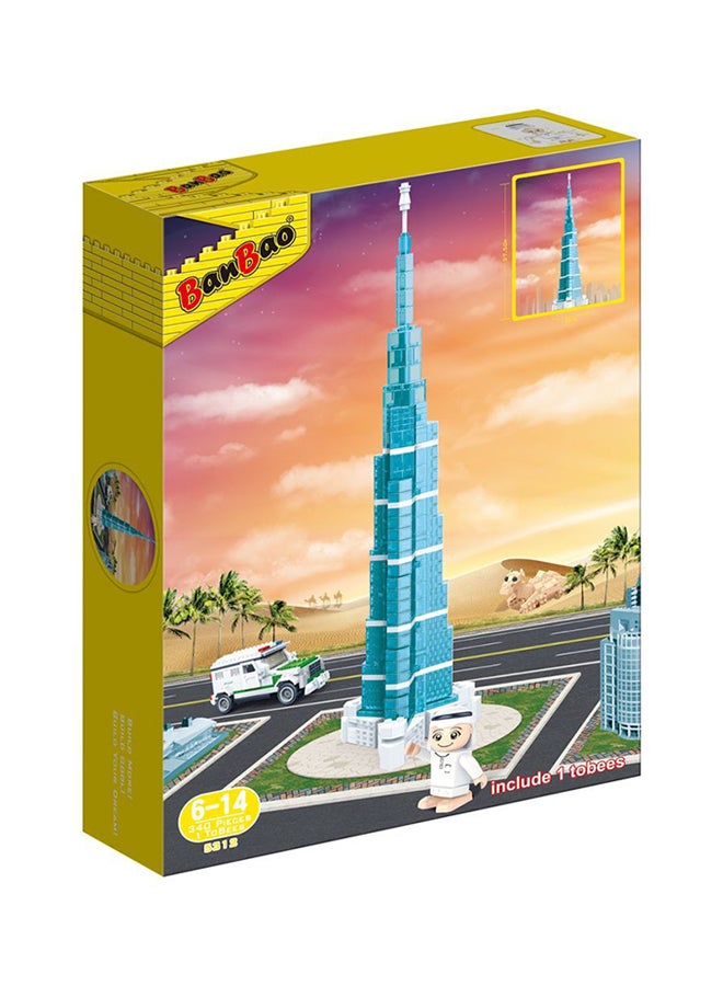 340-Piece Burj Khalifa Crystal Building Toy Set - Packaging May Vary- Assorted