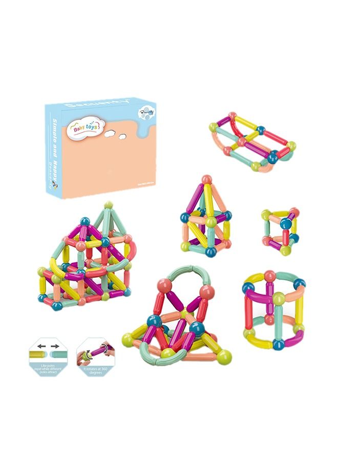 42-Piece Magnetic Rods and Balls Building Block Set