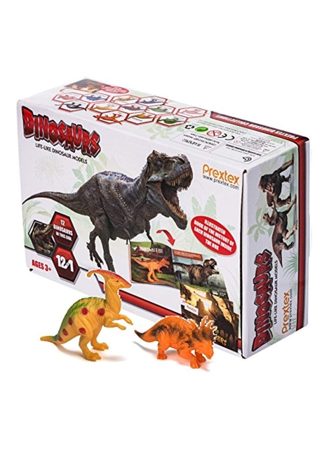 12-Piece Dinosaur Figure Set Pr-2001 7inch