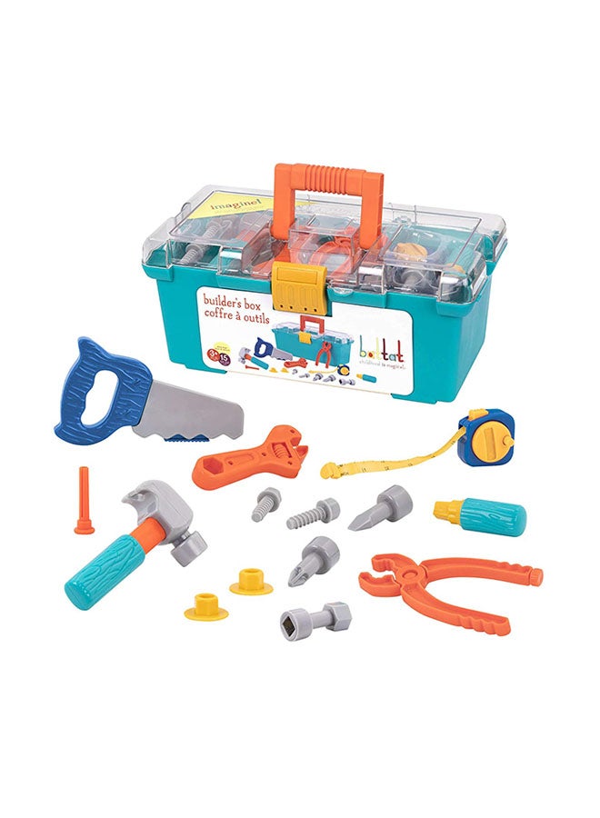 15-Piece Construction Builder Toy Toolset