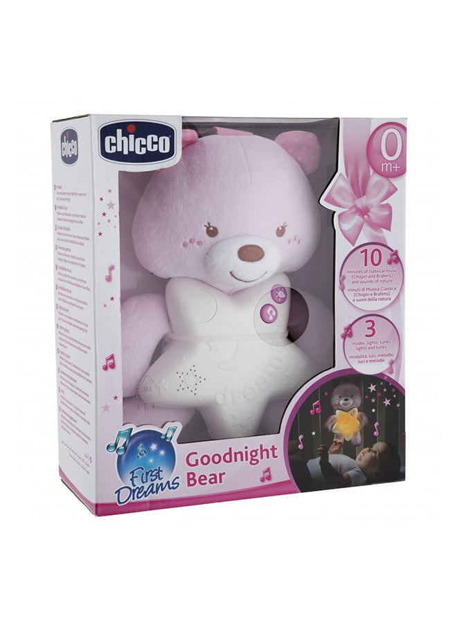 First Dreams Cot Panel Goodnight Bear 0M+, Pink