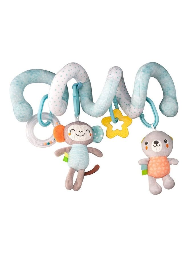 Jungle Friends Spiral Activity Hanging Animal Toys For Cot, Pram And Car Seat, 0m+