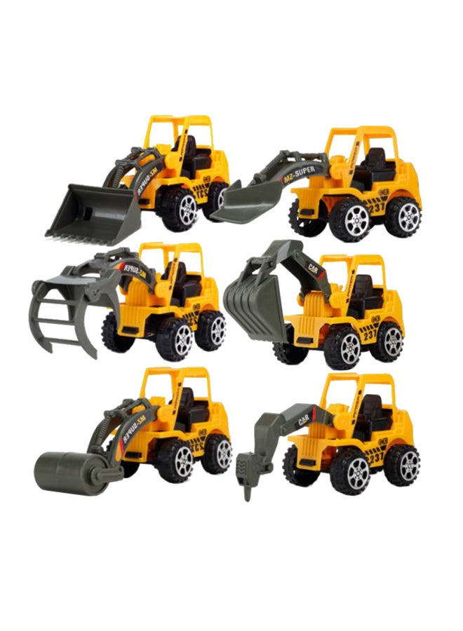 6-Piece Construction Vehicle Toy Set 13*6*4.5cm