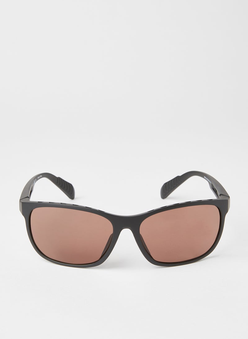 Men's Square Frame Sporty Sunglasses - Lens Size: 62 mm