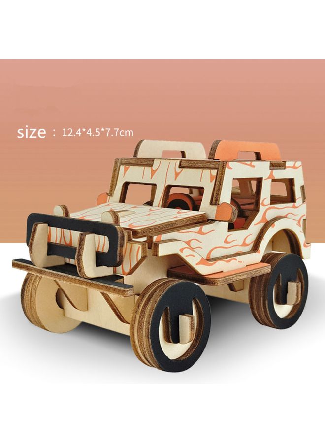 Military Jeep Model 3D Puzzle 12.4x4.5x7.7cm