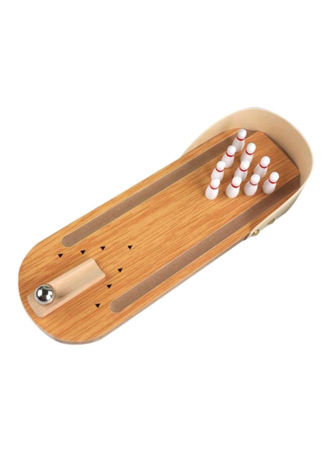 Wooden Mini Desktop Bowling Parent-Child Interactive Casual Game Toys