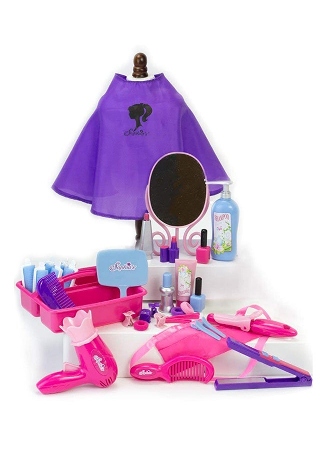 34-Piece Hair Salon Dolls Set