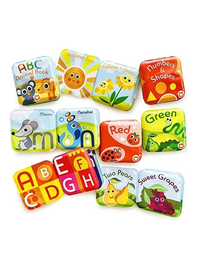 13-Piece Educational Waterproof Bathtime Plastic Books