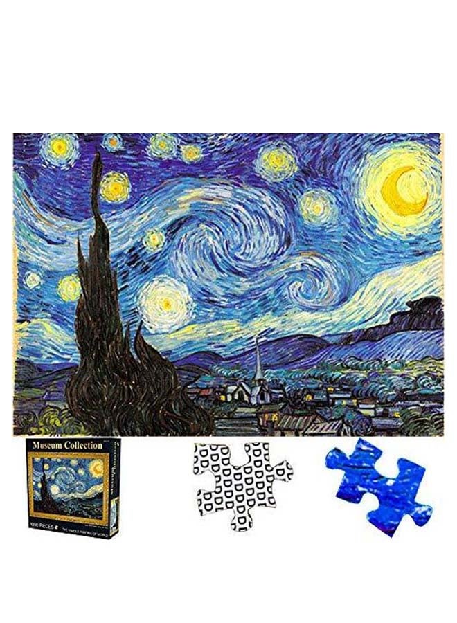 1000-Pieces Starry Night Vincent Van Gogh Artwork Jigsaw Puzzle 70 x 50cm