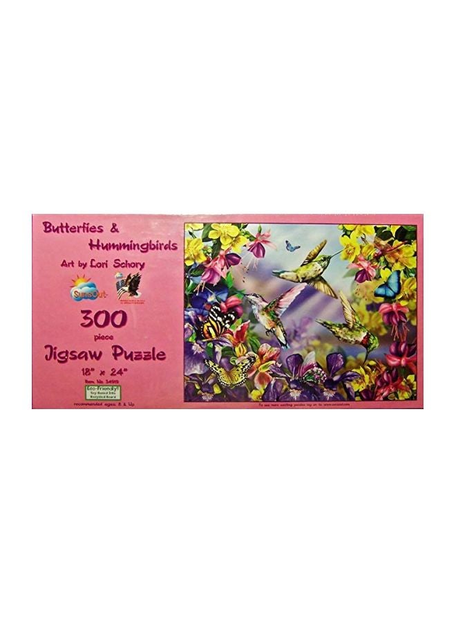 300-Piece Butterflies And Hummingbirds Jigsaw Puzzle 34919