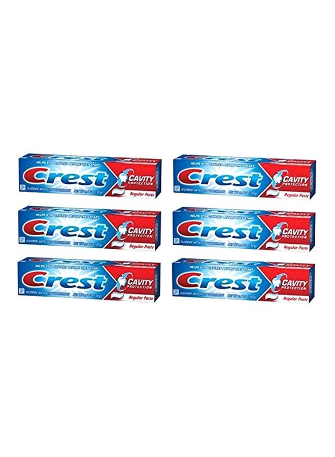 Pack Of 6 Cavity Protection Fluoride Anticavity Regular Toothpaste