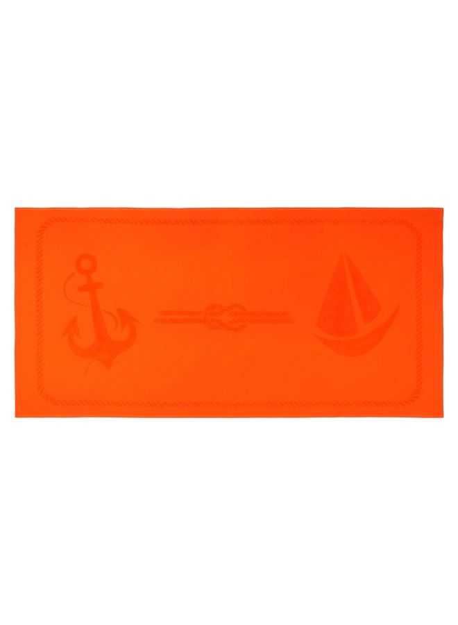 Sail Design 100% Turkish Cotton Beach Towel Orange 70x140cms