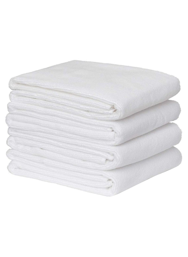 4-Piece Hand Towel Set White 16 x 27inch