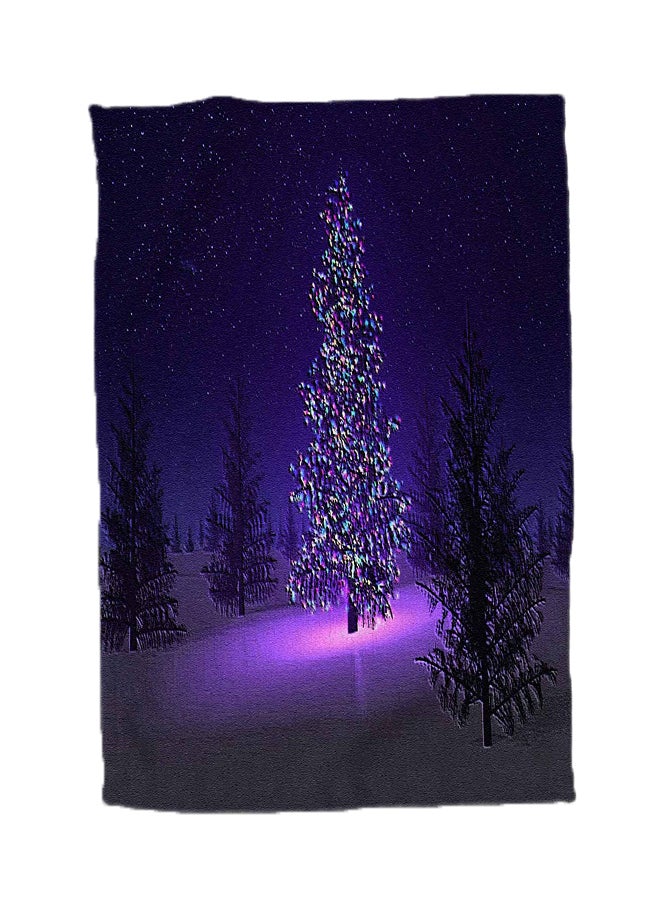 Lets Have A Christmas Design Hand Towel Purple 15 x 22inch