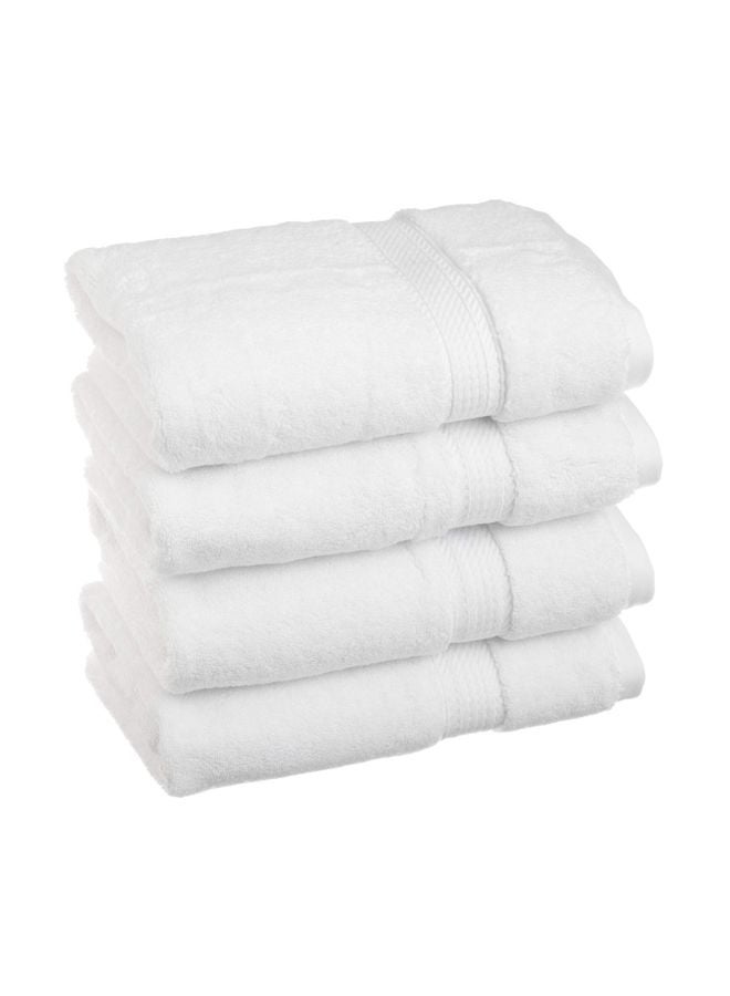 4-Piece Luxury Bathroom Hand Towels Set White