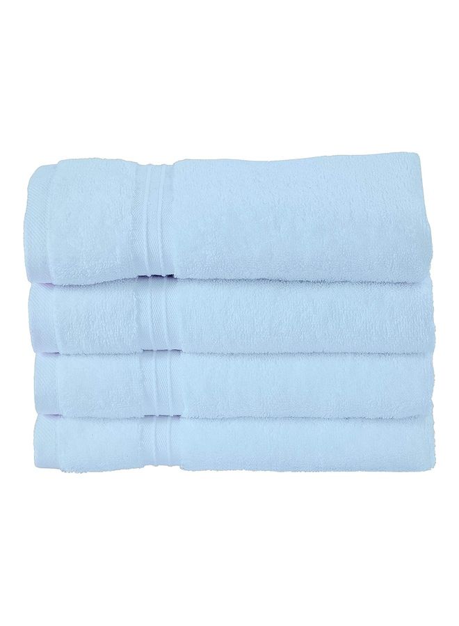 Bliss Casa 4-Piece Hand Towels, 100% Combed Cotton 550 GSM Superior Quality, Quick Dry Highly Absorbent Thick Soft Hotel Towles for Bath And Spa Bathroom Hand Towel Set Light Blue 40x70cm Light Blue 40x70cm