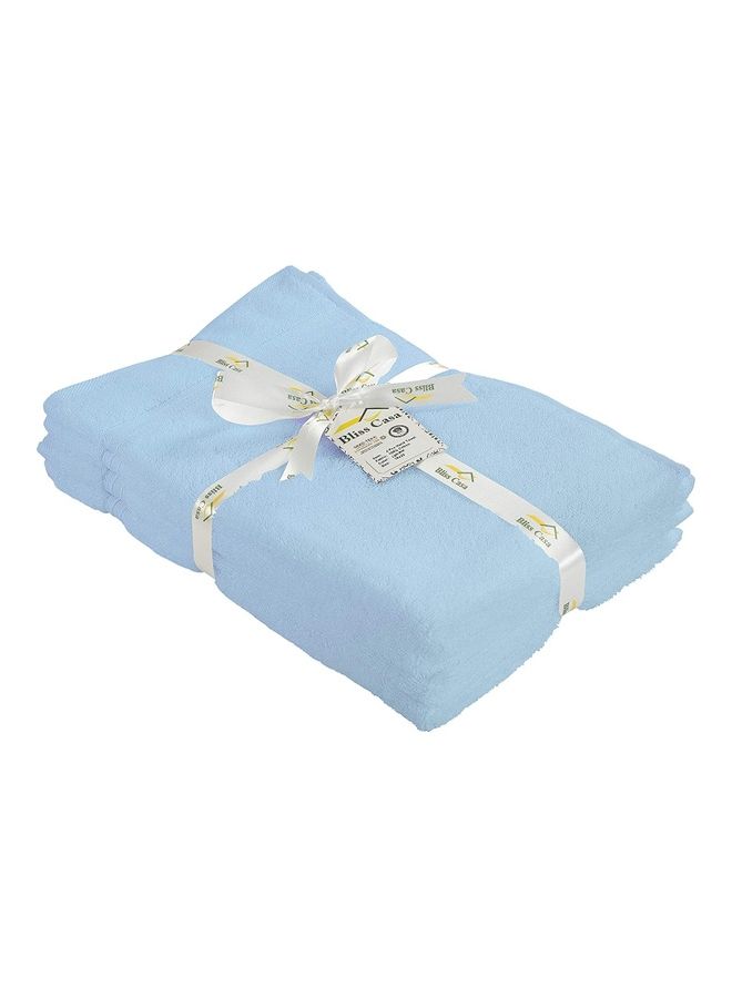 Bliss Casa 4-Piece Hand Towels, 100% Combed Cotton 550 GSM Superior Quality, Quick Dry Highly Absorbent Thick Soft Hotel Towles for Bath And Spa Bathroom Hand Towel Set Light Blue 40x70cm Light Blue 40x70cm