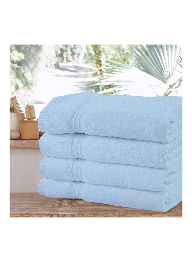 Bliss Casa 4-Piece Hand Towels, 100% Combed Cotton 550 GSM Superior Quality, Quick Dry Highly Absorbent Thick Soft Hotel Towles for Bath And Spa Bathroom Hand Towel Set Light Blue 40x70cm Light Blue 40x70cm