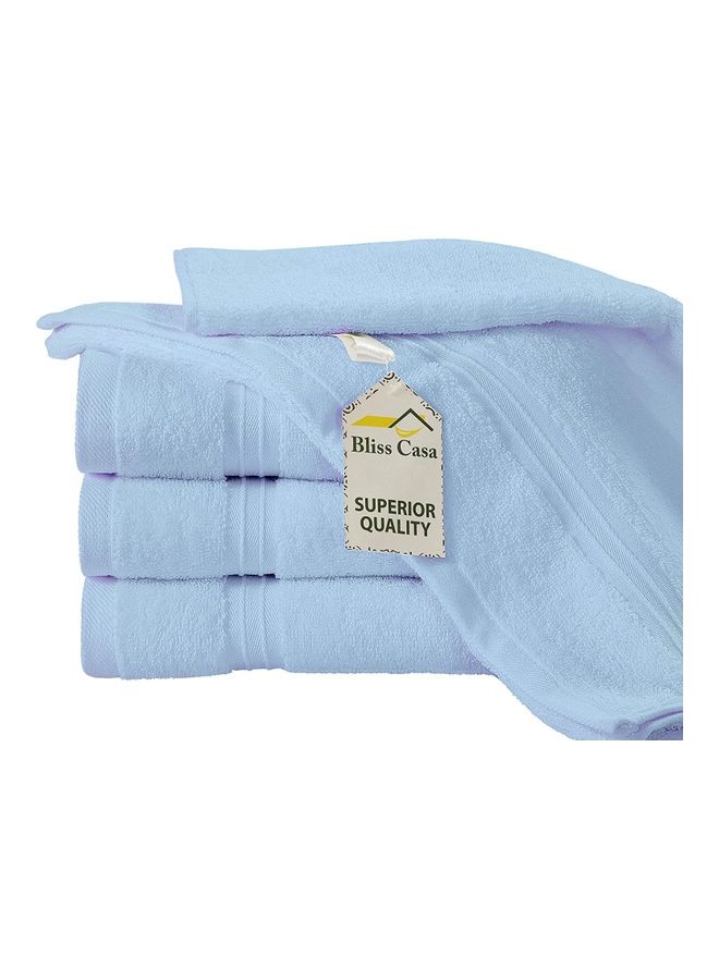 Bliss Casa 4-Piece Hand Towels, 100% Combed Cotton 550 GSM Superior Quality, Quick Dry Highly Absorbent Thick Soft Hotel Towles for Bath And Spa Bathroom Hand Towel Set Light Blue 40x70cm Light Blue 40x70cm