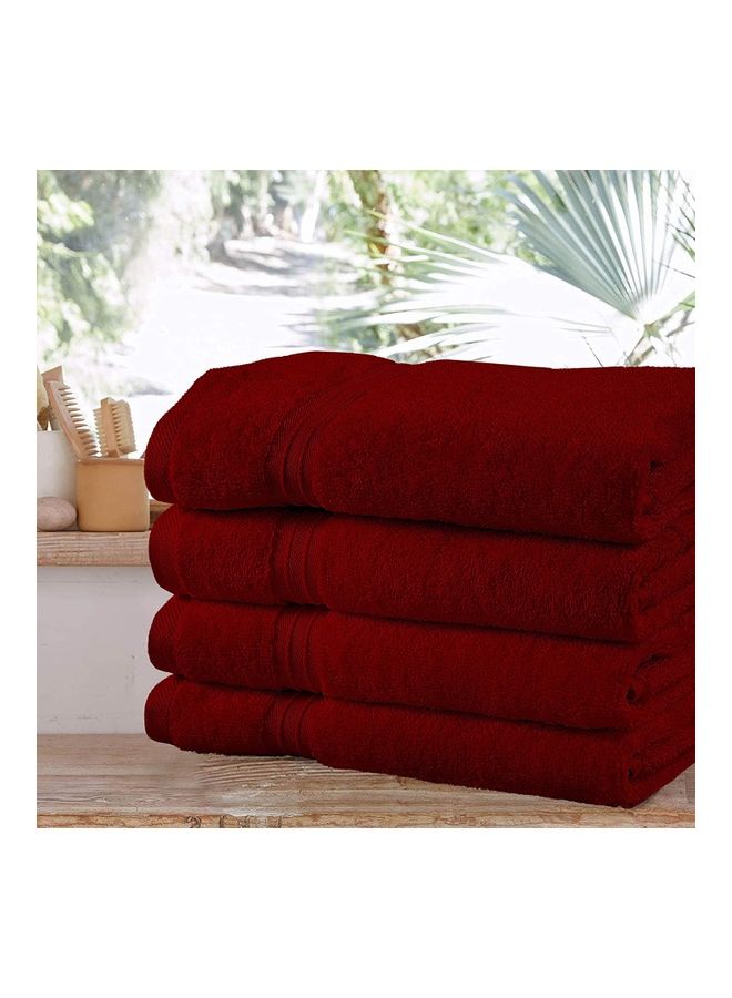 Bliss Casa 4-Piece Hand Towels, 100% Combed Cotton 550 GSM Superior Quality, Quick Dry Highly Absorbent Thick Soft Hotel Towles for Bath And Spa Bathroom Hand Towel Set Burgundy 40x70cm Burgundy 40x70cm