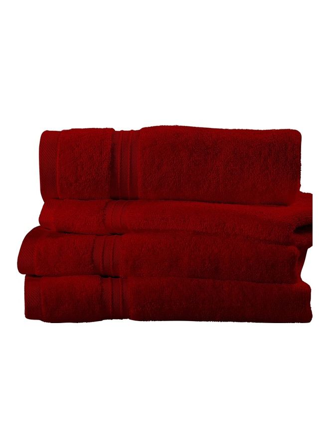 Bliss Casa 4-Piece Hand Towels, 100% Combed Cotton 550 GSM Superior Quality, Quick Dry Highly Absorbent Thick Soft Hotel Towles for Bath And Spa Bathroom Hand Towel Set Burgundy 40x70cm Burgundy 40x70cm