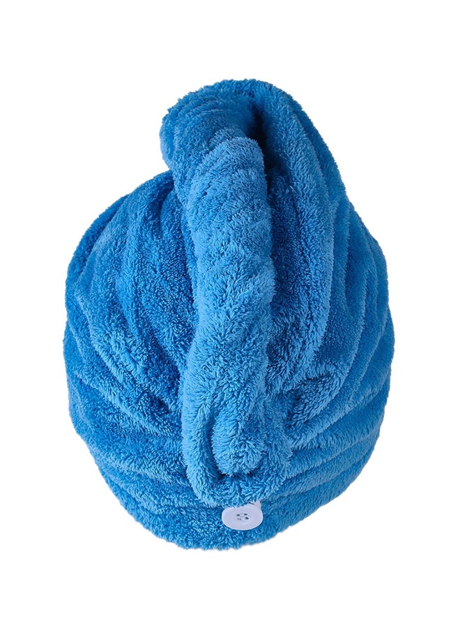 Microfiber Quick Drying Hair Towel Wrap Blue 29.5inch