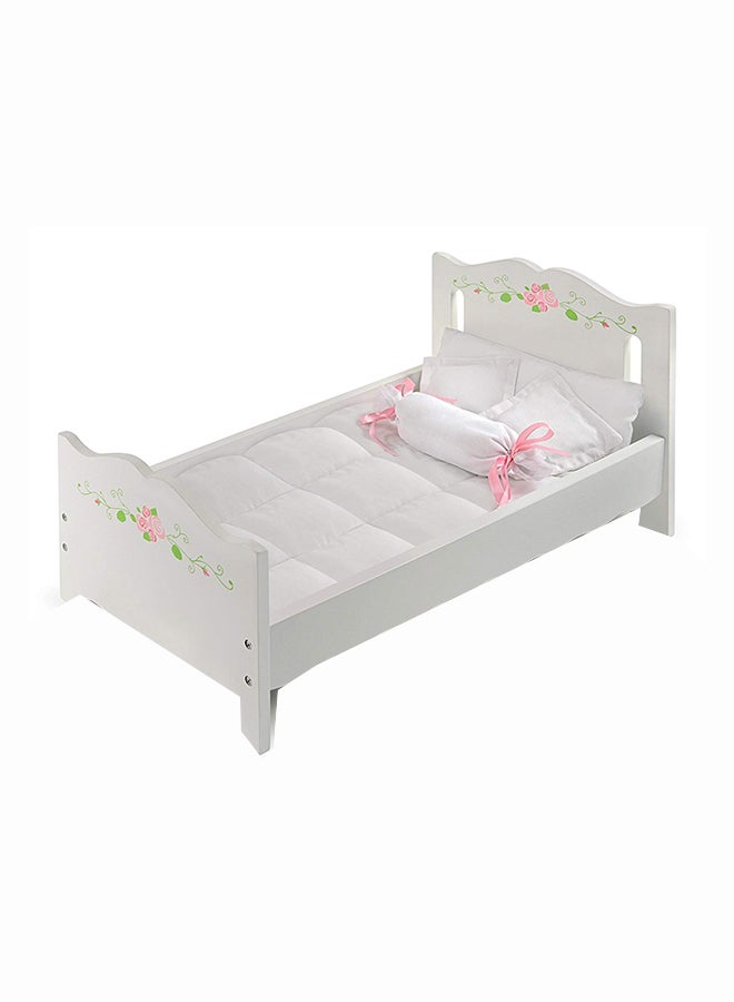 4-Piece Pillows Doll Bed With Removable Padded Blanket