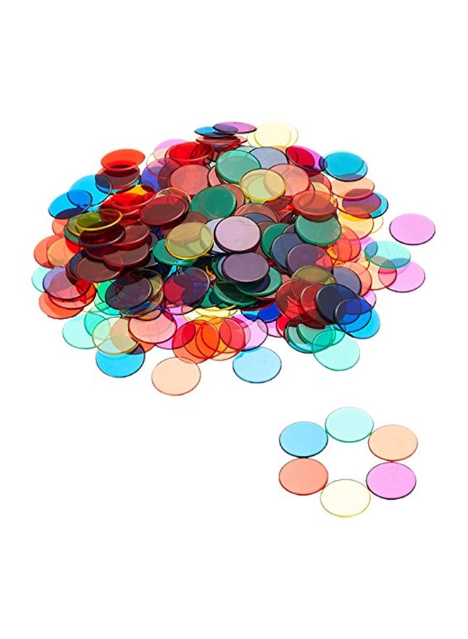 250-Piece Transparent Counting Chip Set 3.4inch