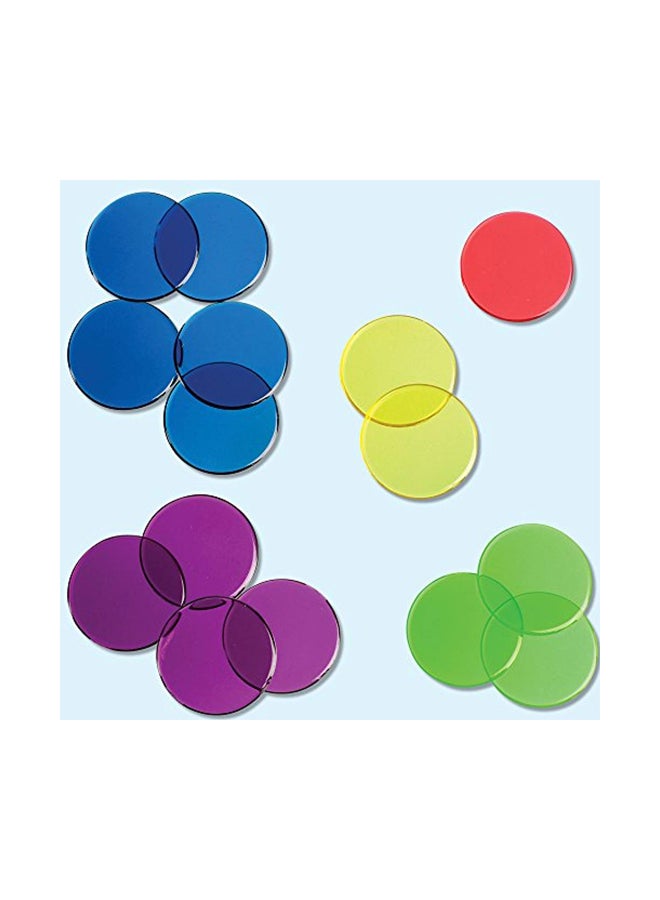 250-Piece Transparent Counting Chip Set 3.4inch