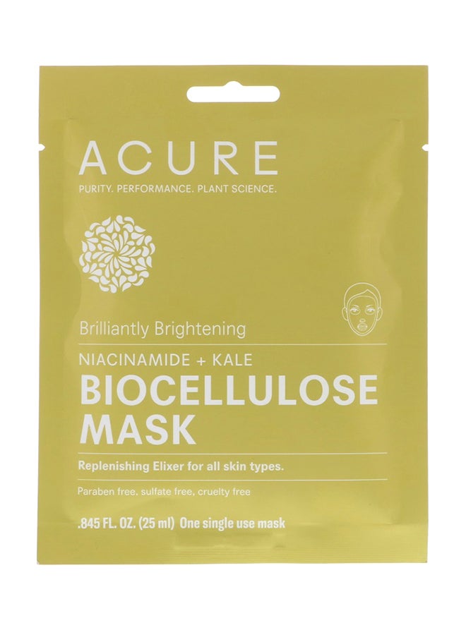 Organics Brilliantly Brightening Biocellulose Gel Mask (Pack of 2) With Vitamin C and Kale, For All Skin Types, .676 fl. oz.