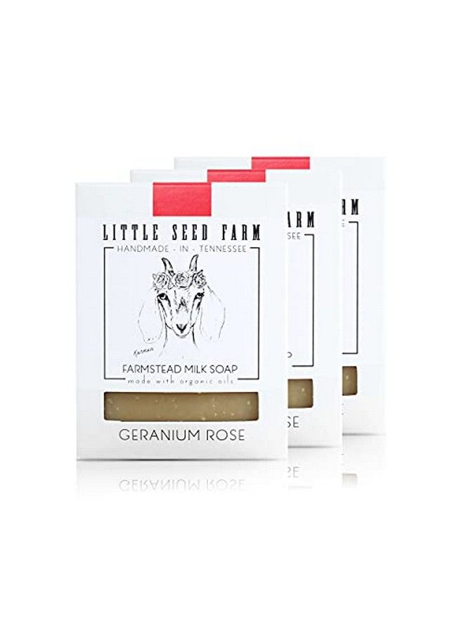 Geranium Rose Organic Facial Soap Bar 3 Pack