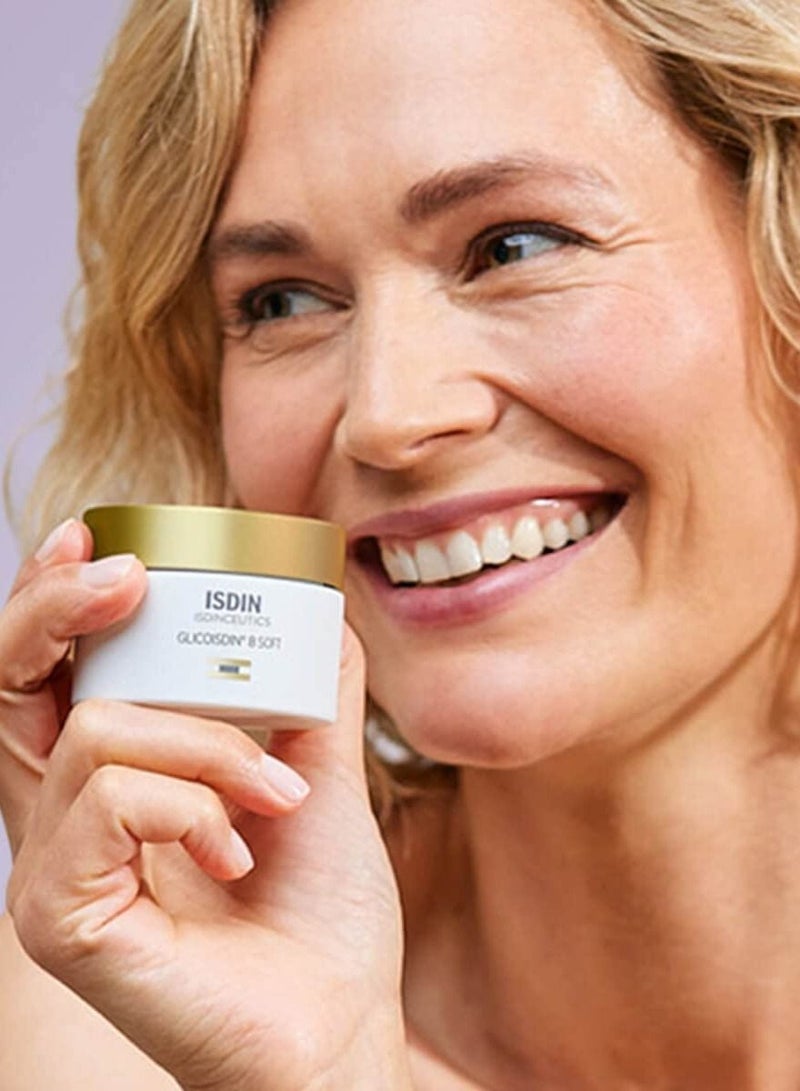 ISDIN Isdinceutics Glicoisdin 8 Soft Exfoliating and Renewing Glycolic Acid Face Cream for All Skin Types
