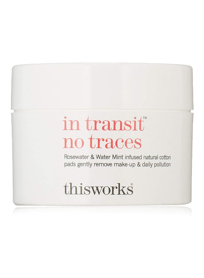 In Transit No Traces 60 Cotton Cleansing Pads To Remove Traces Of Pollution