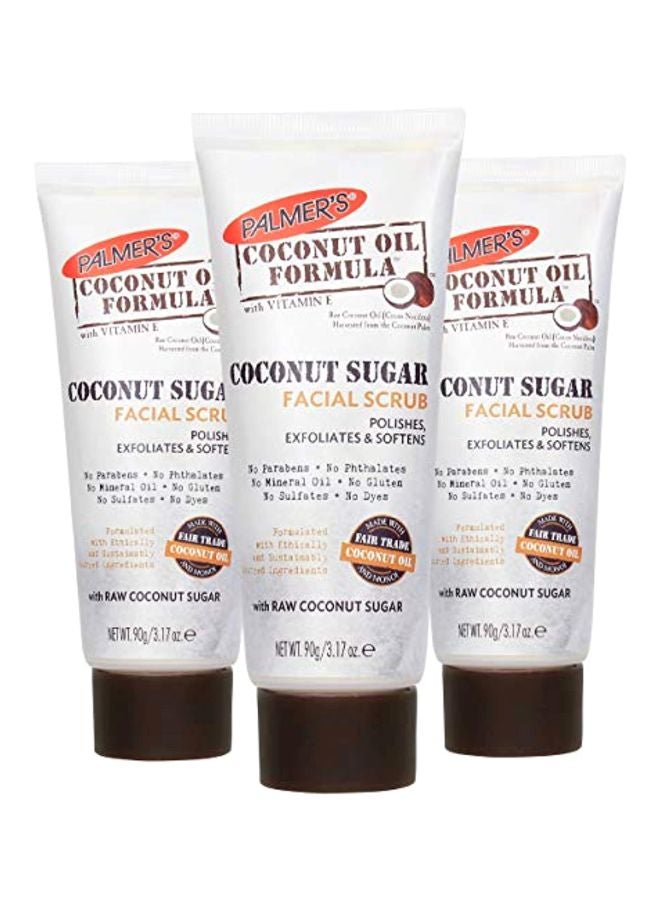 Pack Of 3 Coconut Sugar Facial Scrub