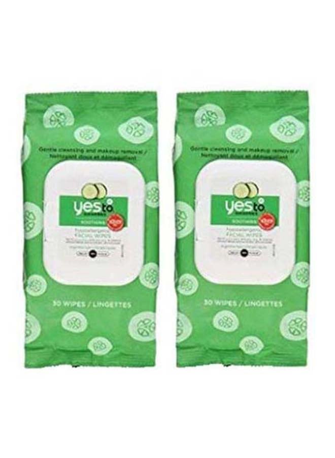 Pack Of 3 Cucumbers Soothing Hypoallergenic Facial Wipes