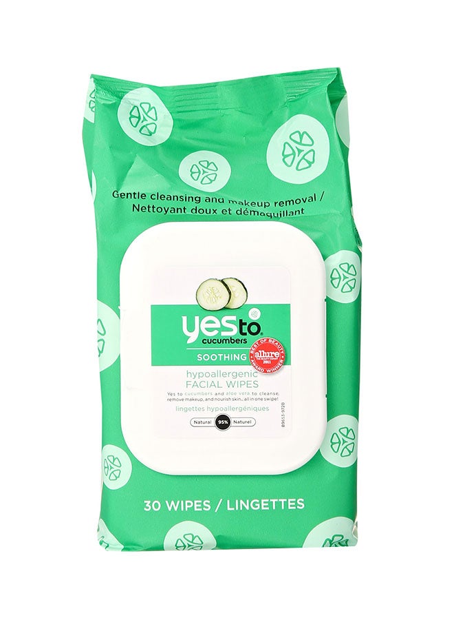 Pack Of 3 Cucumber Hypoallergenic Facial Wipes