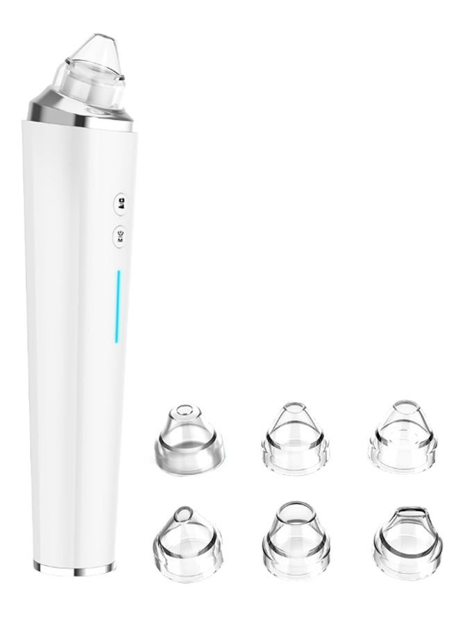 Electric High Definition Blackhead Remover Machine With Sucking Heads White/Clear