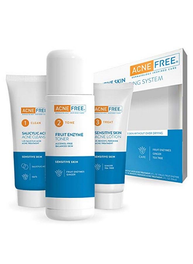 Acne Free Sensitive Skin 24 Hr Clearing System 3 Step Acne Treatment Kit